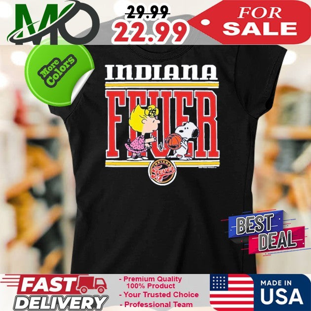 Homage Indiana Fever Navy Blue Peanuts Collection Shirt