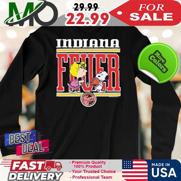 Homage Indiana Fever Navy Blue Peanuts Collection Shirt