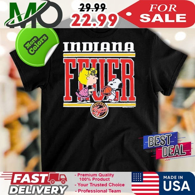 Homage Indiana Fever Navy Blue Peanuts Collection Shirt