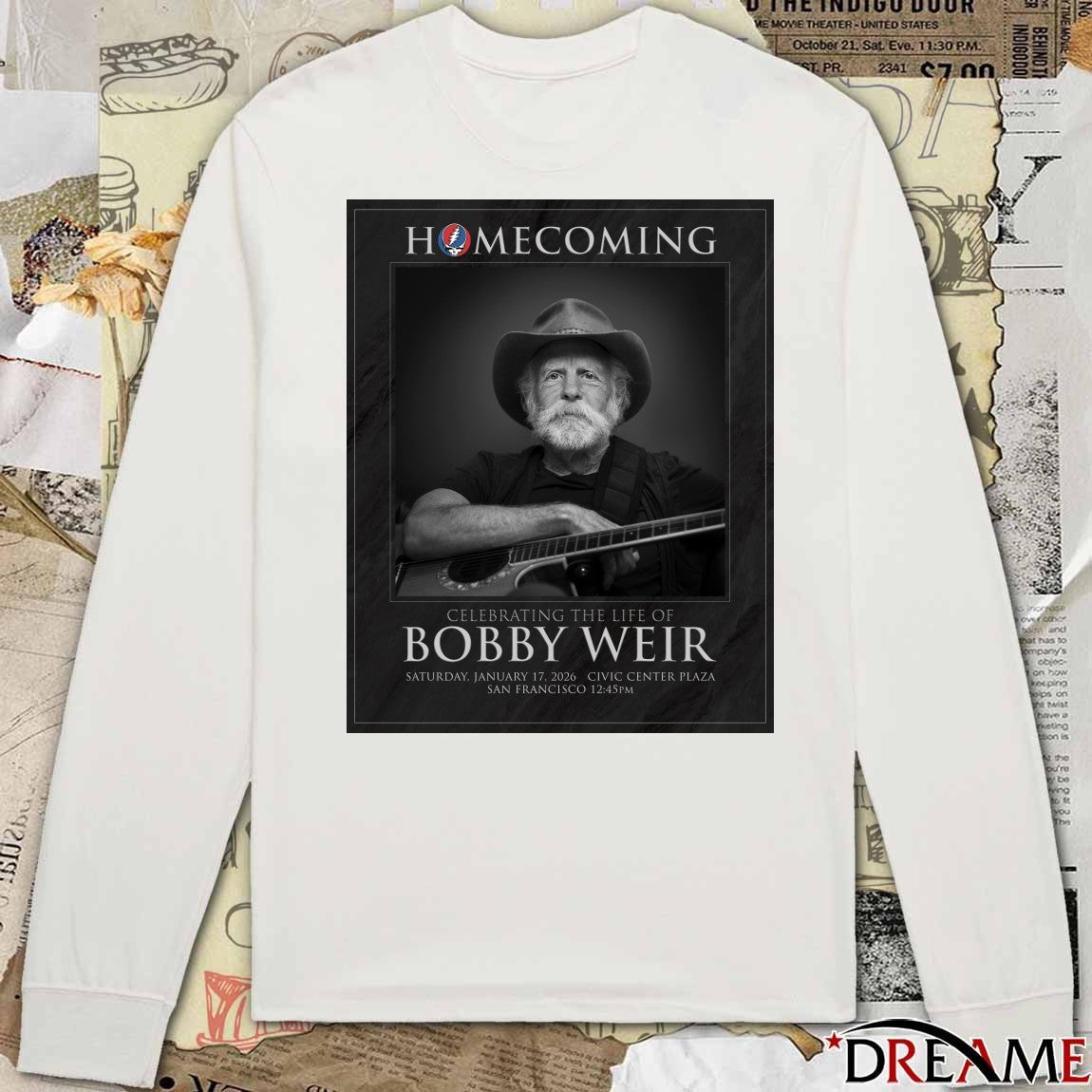 Homecoming Celebrating The Life Of Bobby Weir January 17 2026 Civic Center Plaza Poster t-shirt