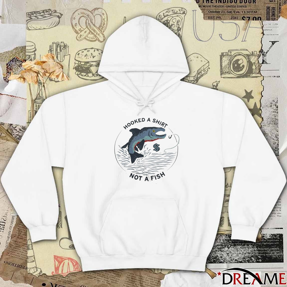 Hooked A Shirt Not A Fish Seattle Kraken Hockey t-shirt