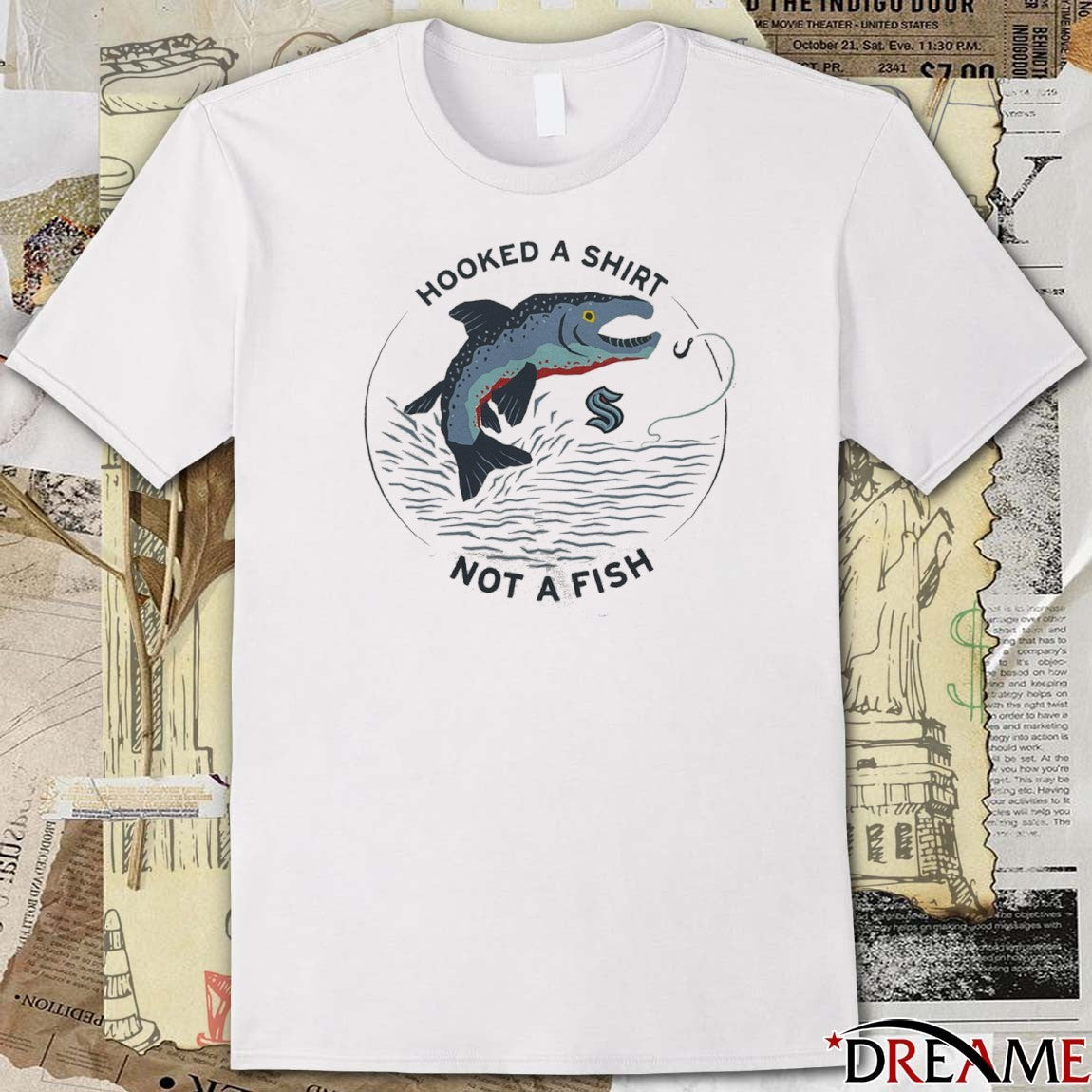 Hooked A Shirt Not A Fish Seattle Kraken Hockey t-shirt