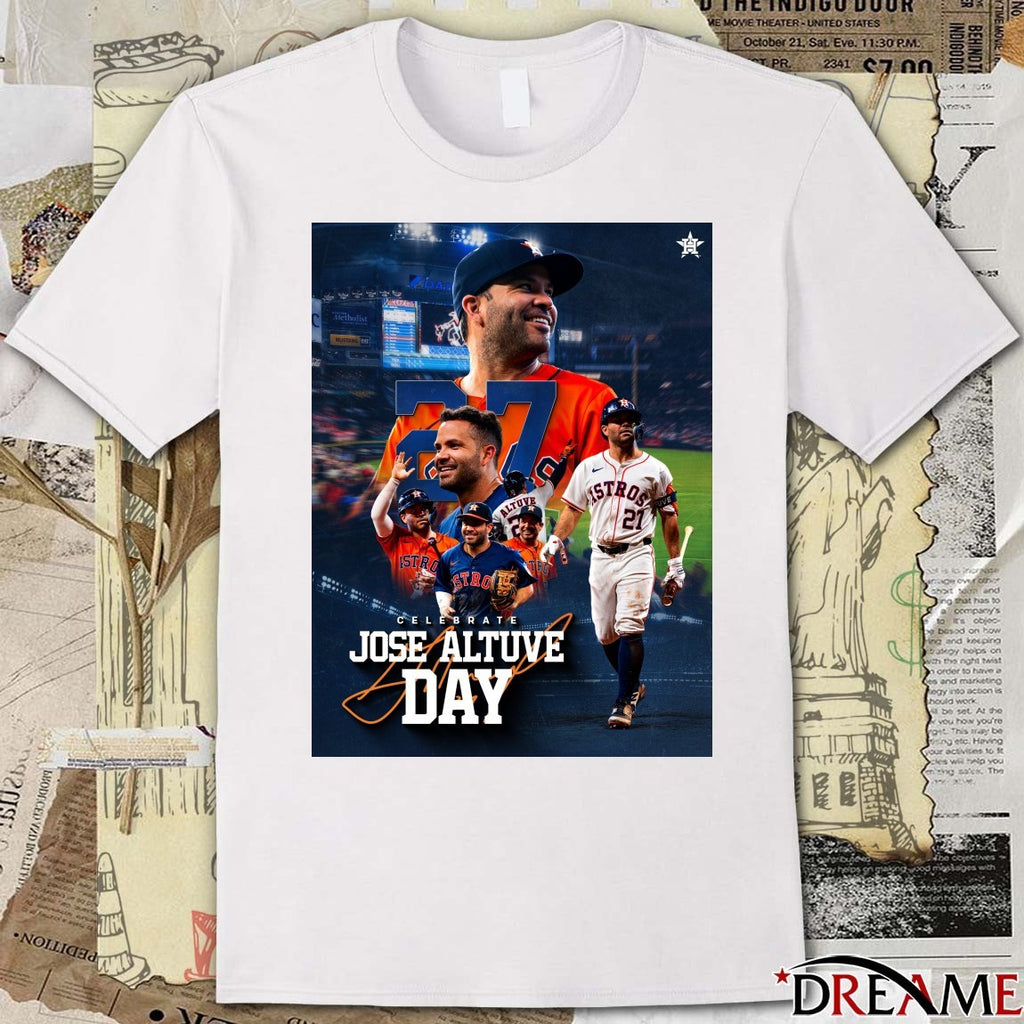 Houston Astros Celebrate Jose Altuve Day Signature Poster t-shirt