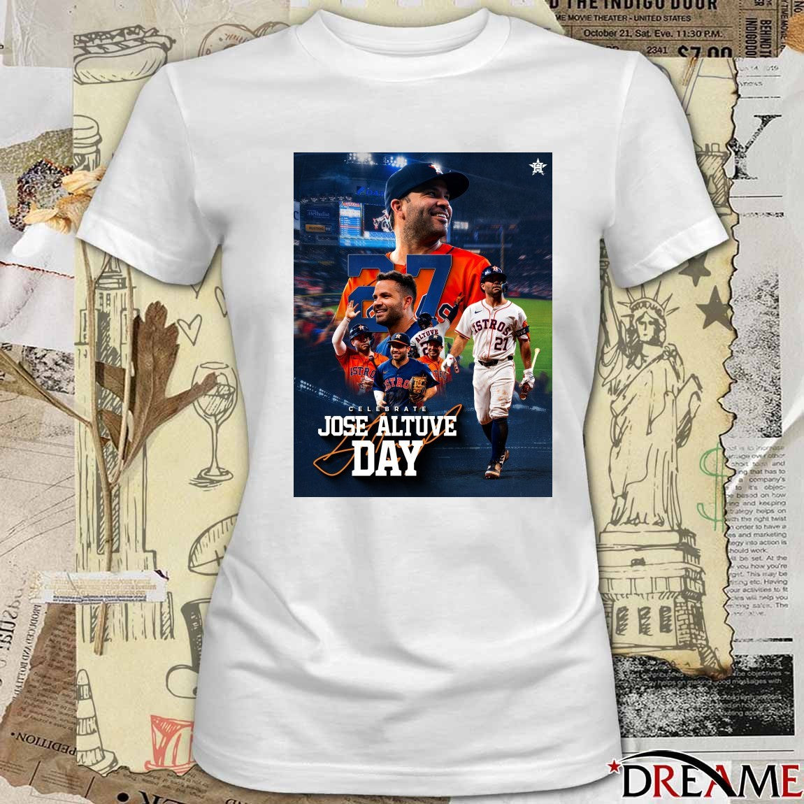 Houston Astros Celebrate Jose Altuve Day Signature Poster t-shirt