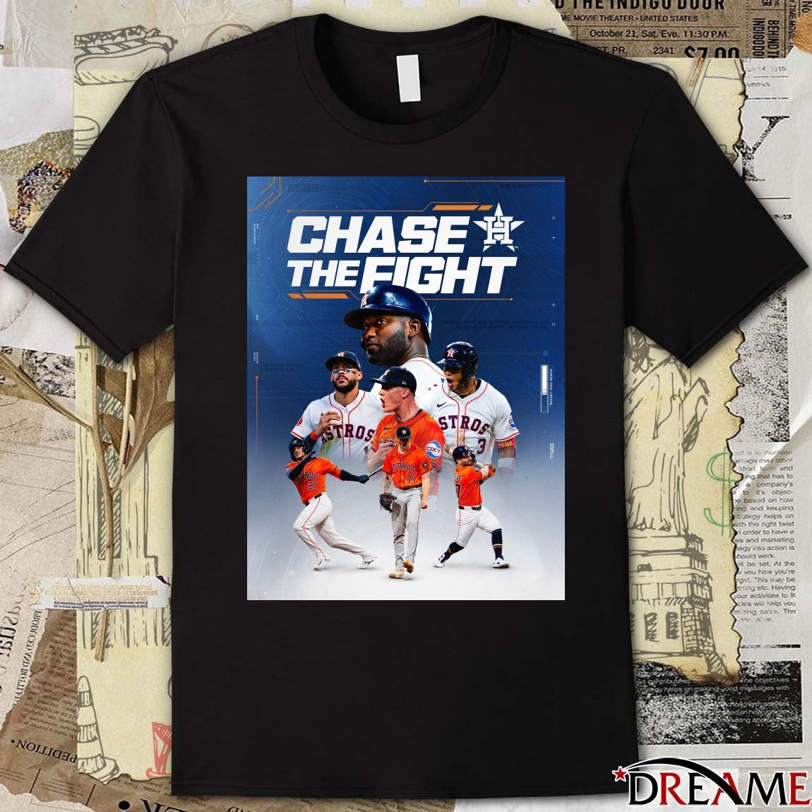 Houston Astros Chase The Fight Slogan 2026 Baseball Season Poster t-shirt
