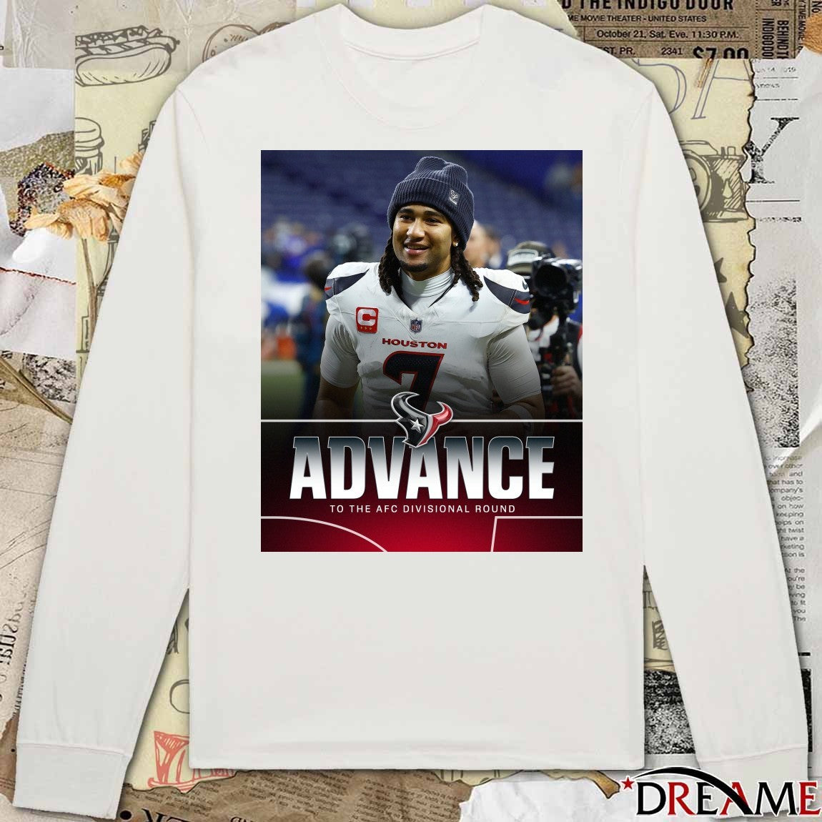 Houston Texans Advance To The AFC Divisional Round Poster t-shirt
