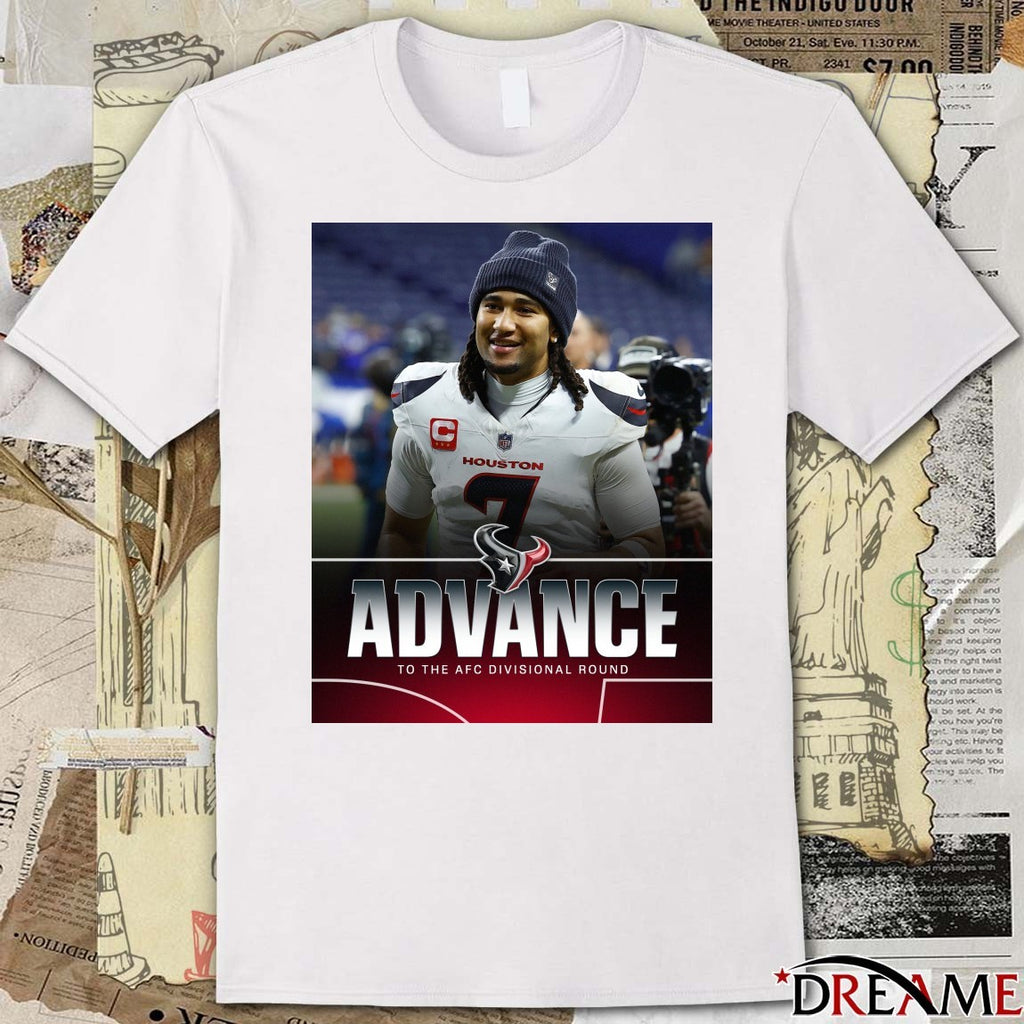 Houston Texans Advance To The AFC Divisional Round Poster t-shirt