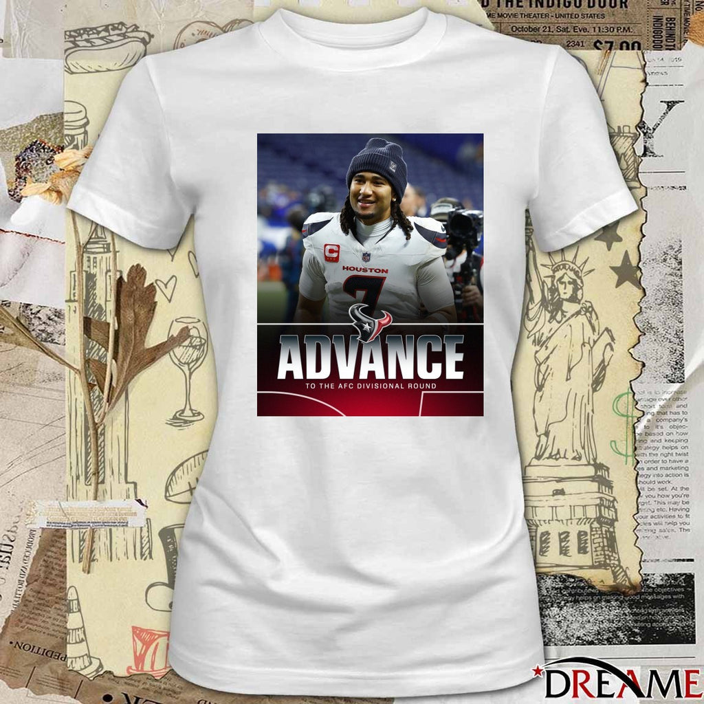 Houston Texans Advance To The AFC Divisional Round Poster t-shirt