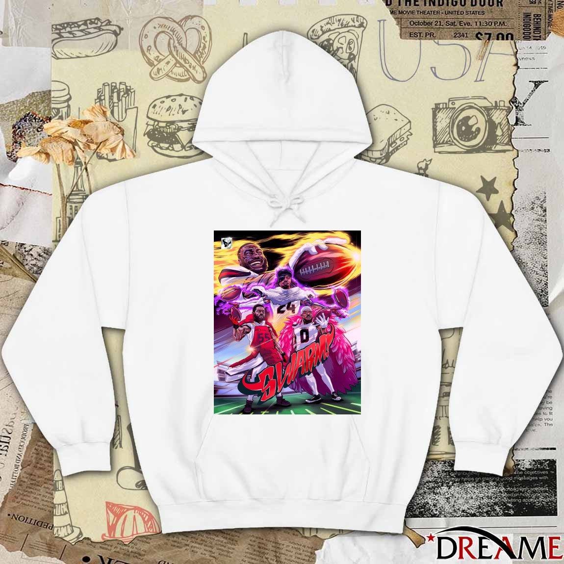 Houston Texans Swarm Will Anderson, Derek Stingley Jr., Daniel Hunter, Azeez Al-Shaair Poster t-shirt