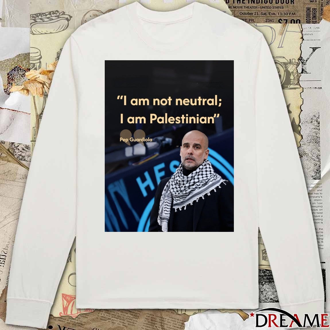 I Am Not Neutral I Am Palestinian Pep Guardiola t-shirt
