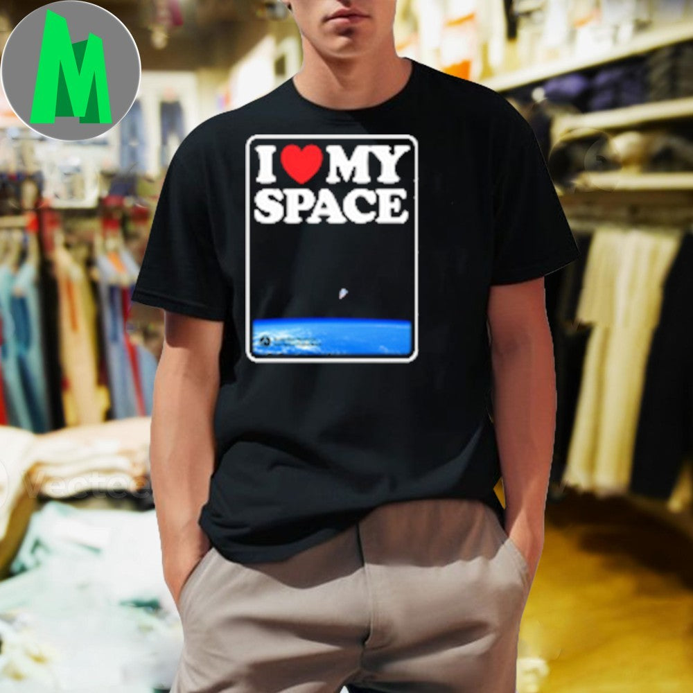 I Love My Space Astronaut Planet Graphic T-Shirt