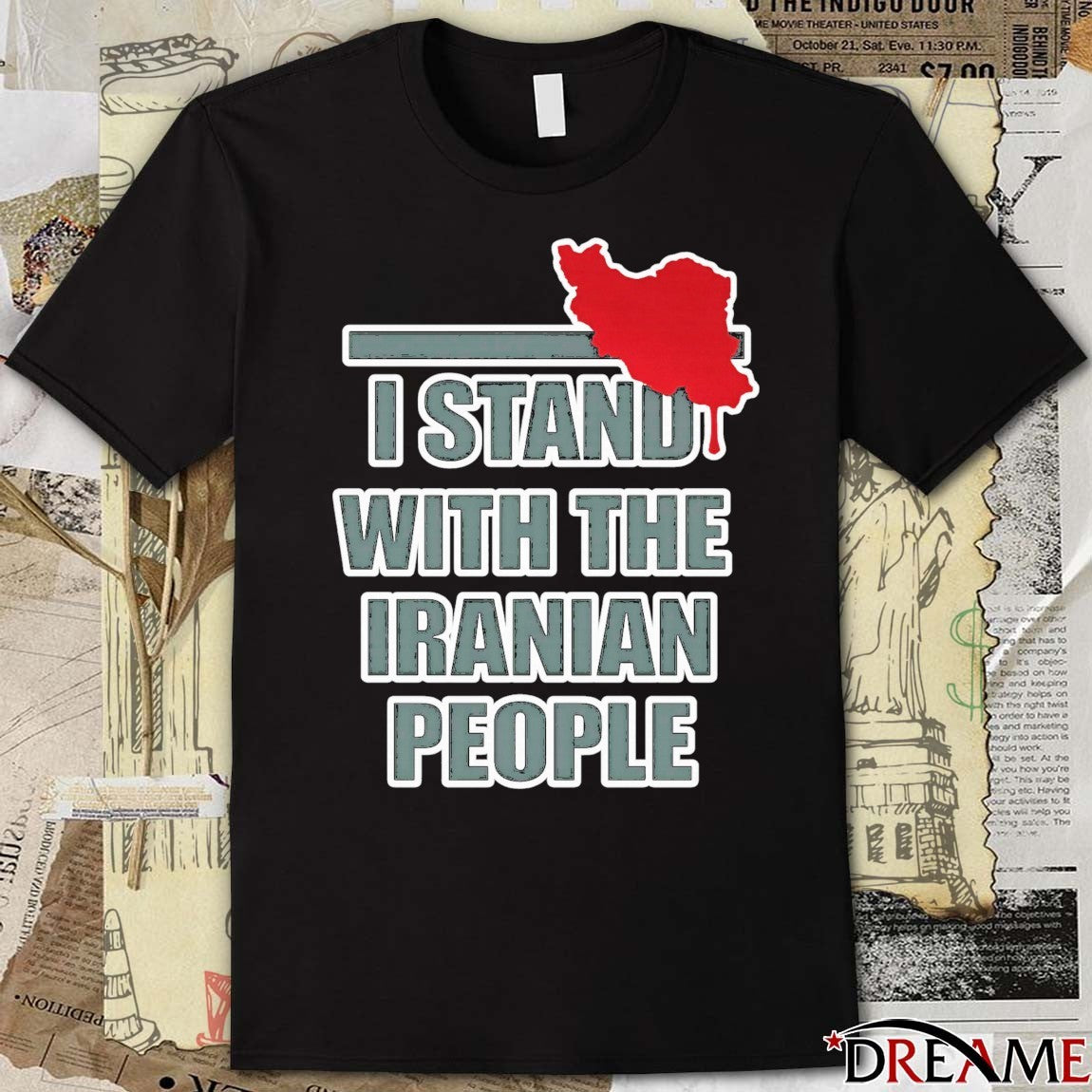 I Stand With The Iranian People – No War Iran 2026 Political t-shirt