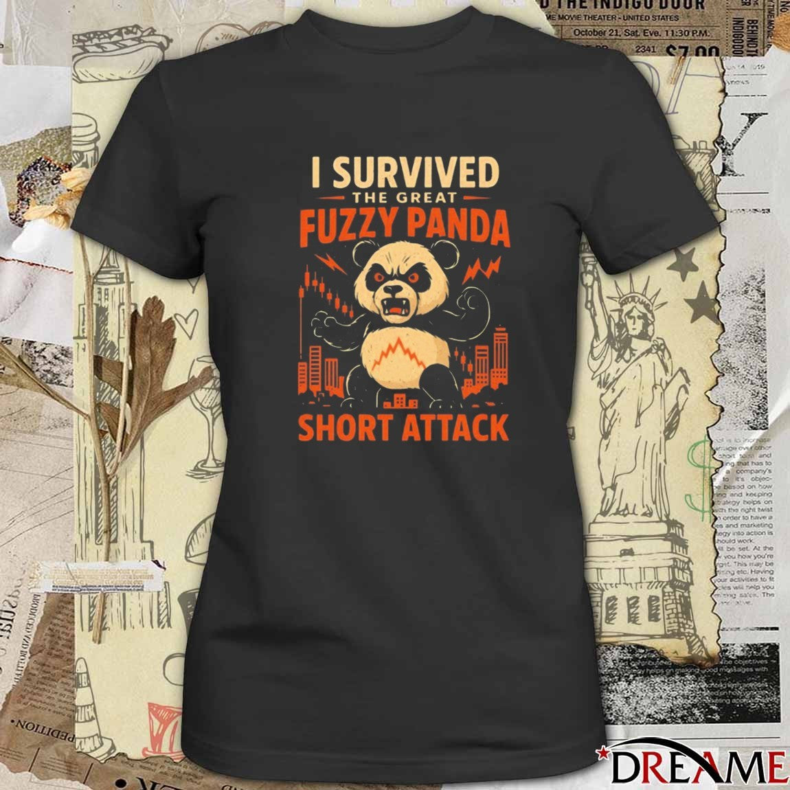 I Survived The Great Fuzzy Panda Short Attack t-shirt