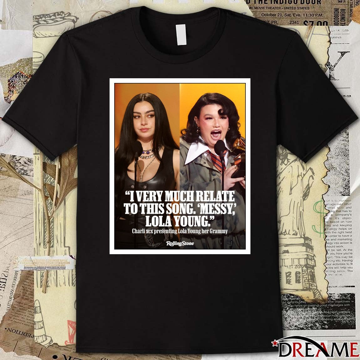 I Very Much Relate To This Song Messy Lola Young Charli XCX Presenting Lola Young Her Grammys Poster t-shirt