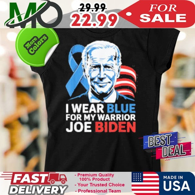 I Wear Light Blue For Biden Prostate Cancer Awareness Ribbon T-Shirt