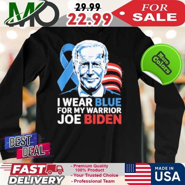 I Wear Light Blue For Biden Prostate Cancer Awareness Ribbon T-Shirt