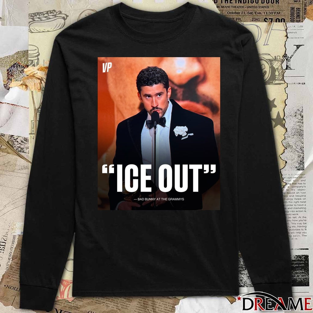 ICE Out Bad Bunny At The Grammys 2026 Poster t-shirt