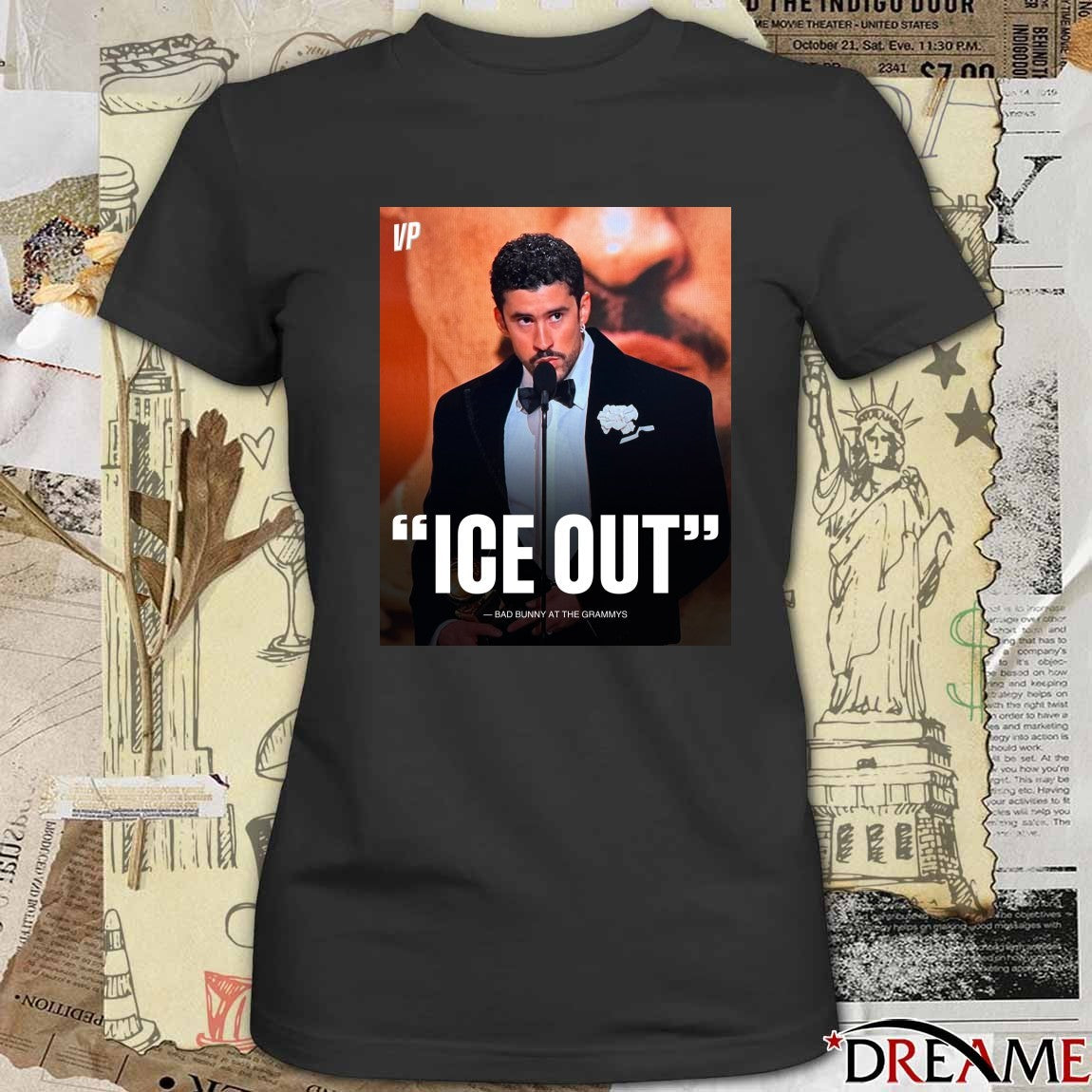 ICE Out Bad Bunny At The Grammys 2026 Poster t-shirt