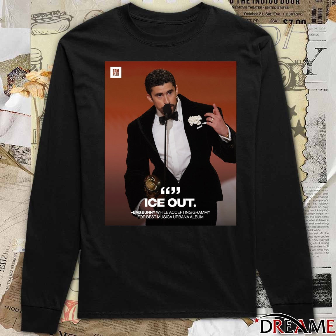 ICE Out Bad Bunny While Accepting Grammy For Best Musica Urbana Album Poster t-shirt