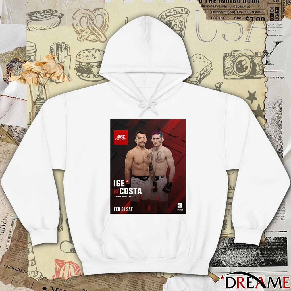 IFE Vs Costa Featherweight Bout February 21 2026 UFC Fight Night Poster t-shirt