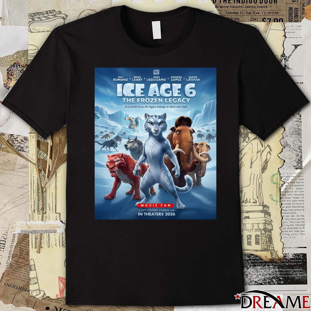 Ice Age 6 The Frozen Legacy A 20th Century Studios Film In Theaters 2026 Poster t-shirt