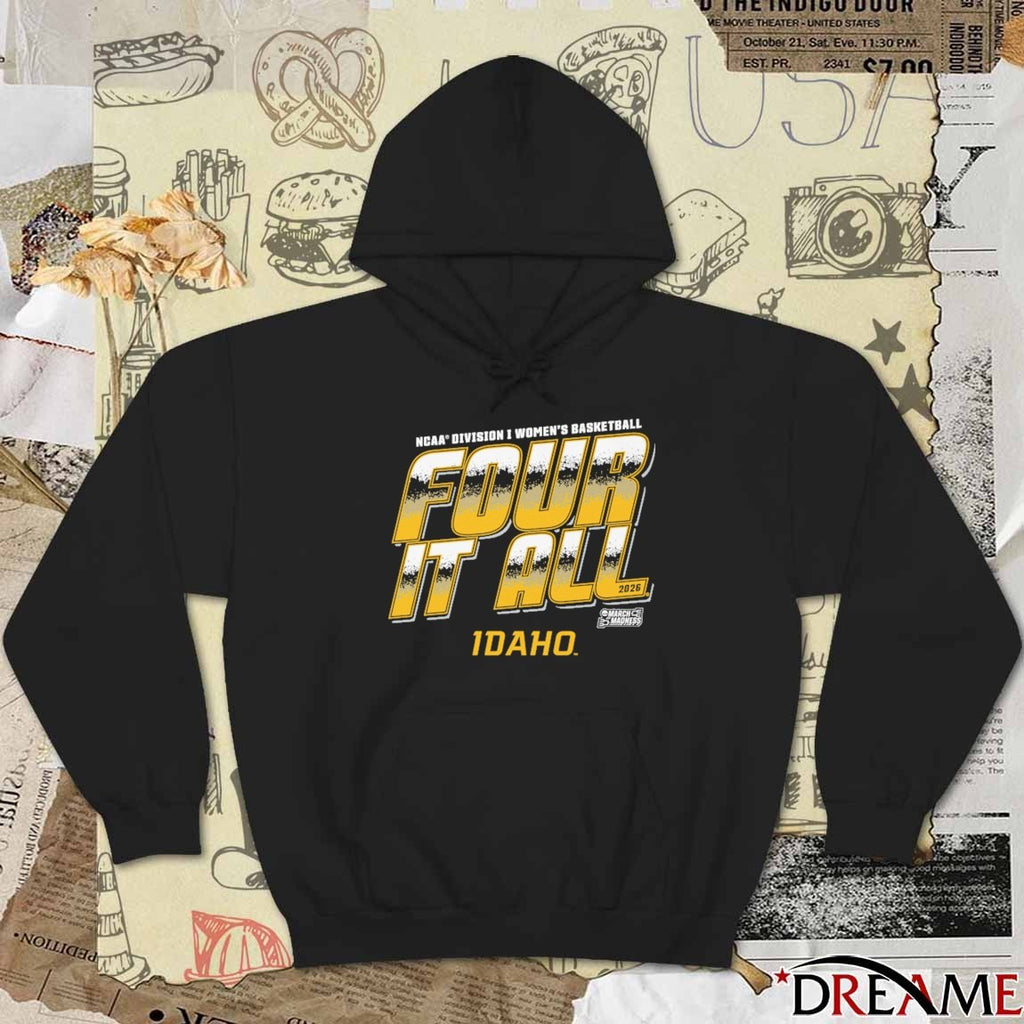 Idaho Vandals 2026 NCAA Division I Women’s Basketball Four It All March Madness t-shirt