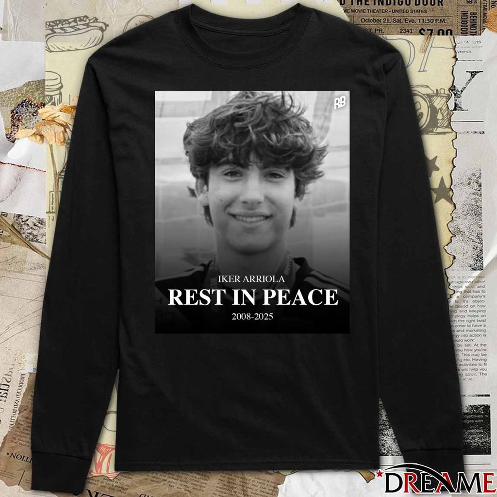 Iker Arriola Rest In Peace 2008 – 2025 Rising Ballers Poster t-shirt
