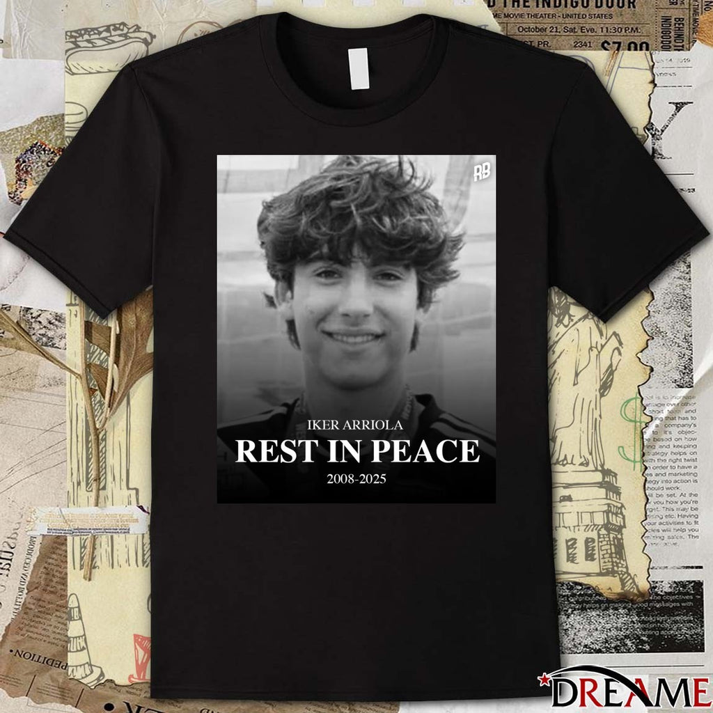 Iker Arriola Rest In Peace 2008 – 2025 Rising Ballers Poster t-shirt