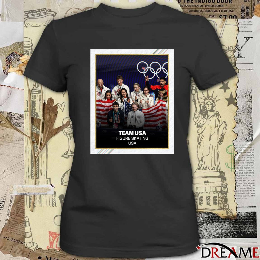 Ilia Malinin Broke The Tie For Team USA Is Golden Figure Skating Poster t-shirt