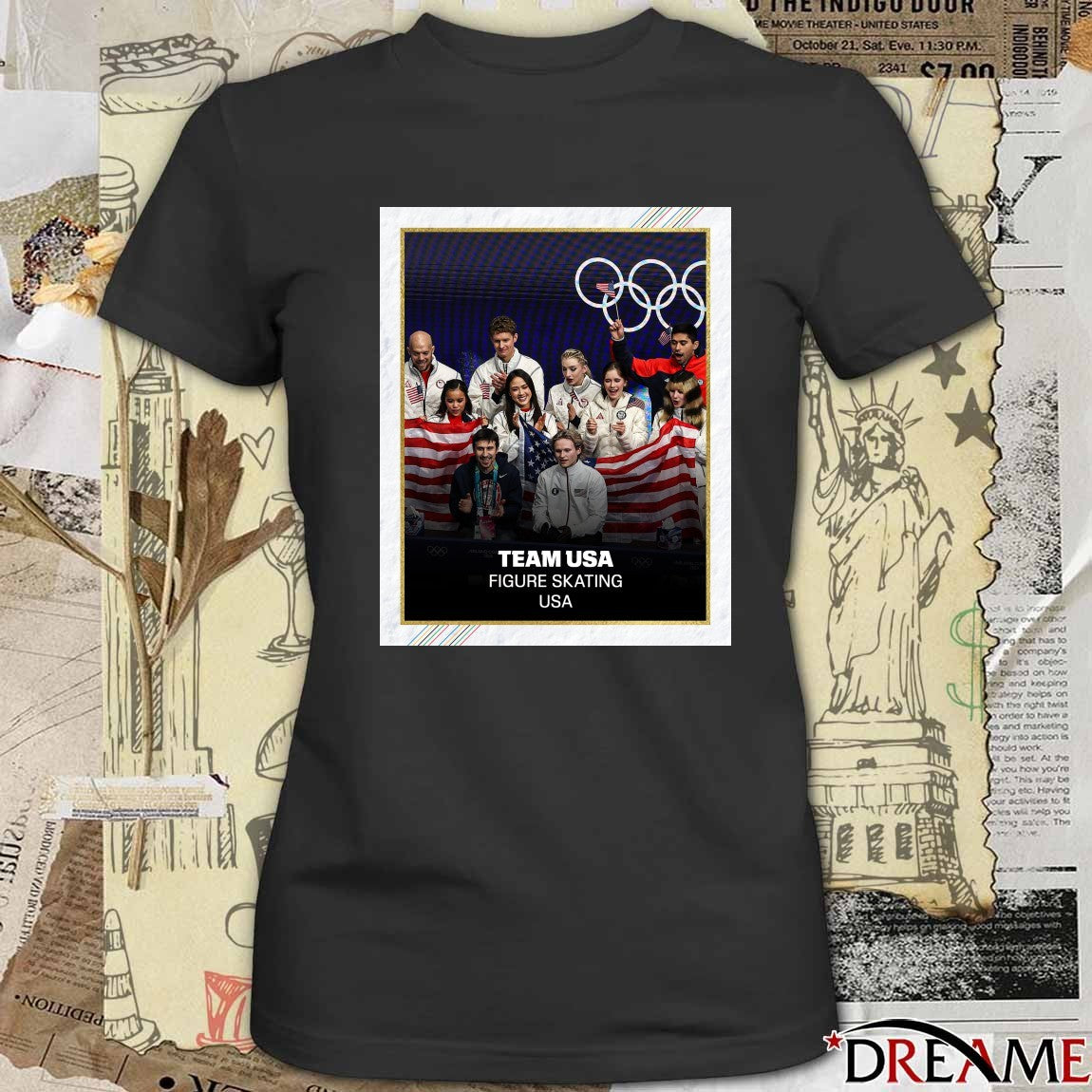 Ilia Malinin Broke The Tie For Team USA Is Golden Figure Skating Poster t-shirt