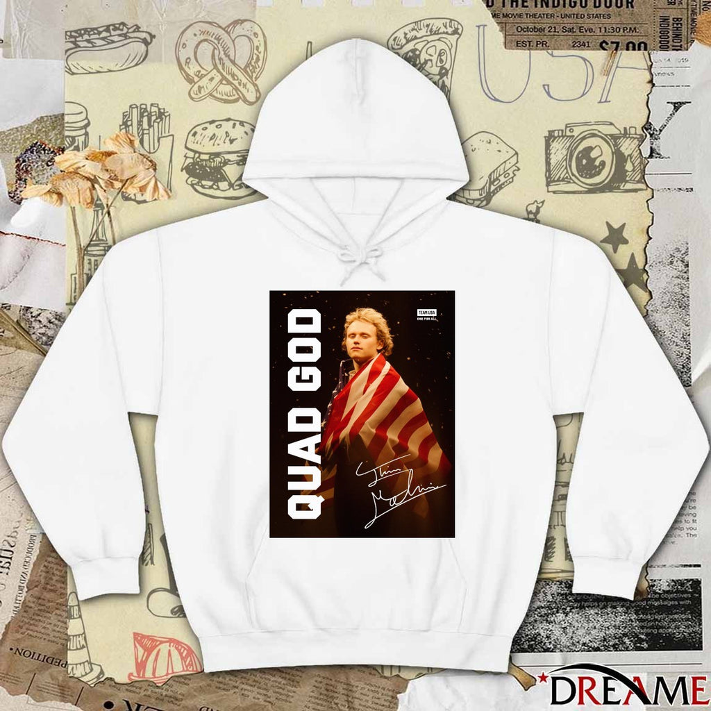 Ilia Malinin Quad God Team USA One For All Winter Olympics Signature Poster t-shirt