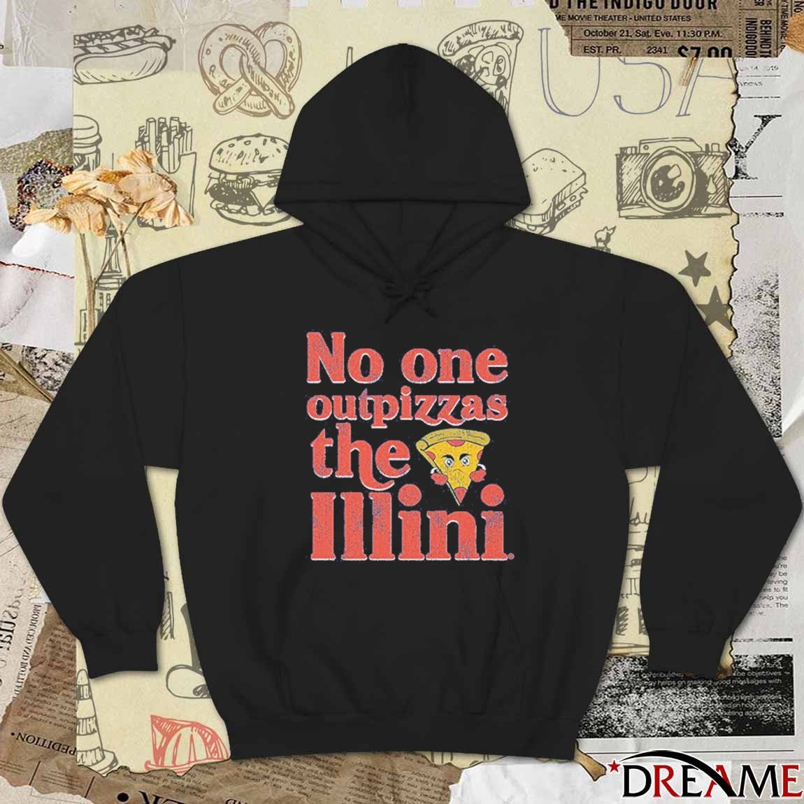Illinois Fighting Illini 2026 No One Outpizzas The Illini t-shirt