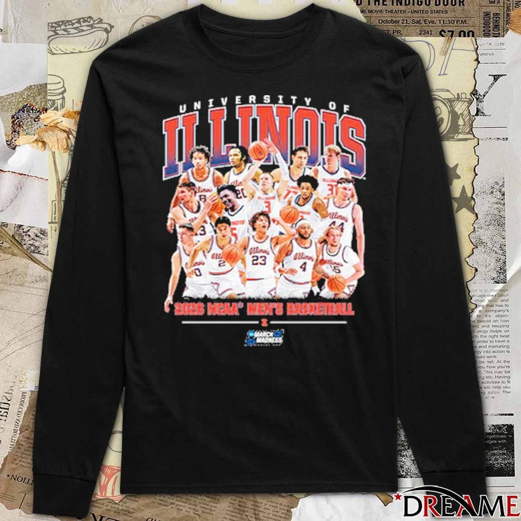 Illinois Fighting Illini Basketball Is Elite 8 Bound 2026 NCAA Men’s Basketball March Madness t-shirt