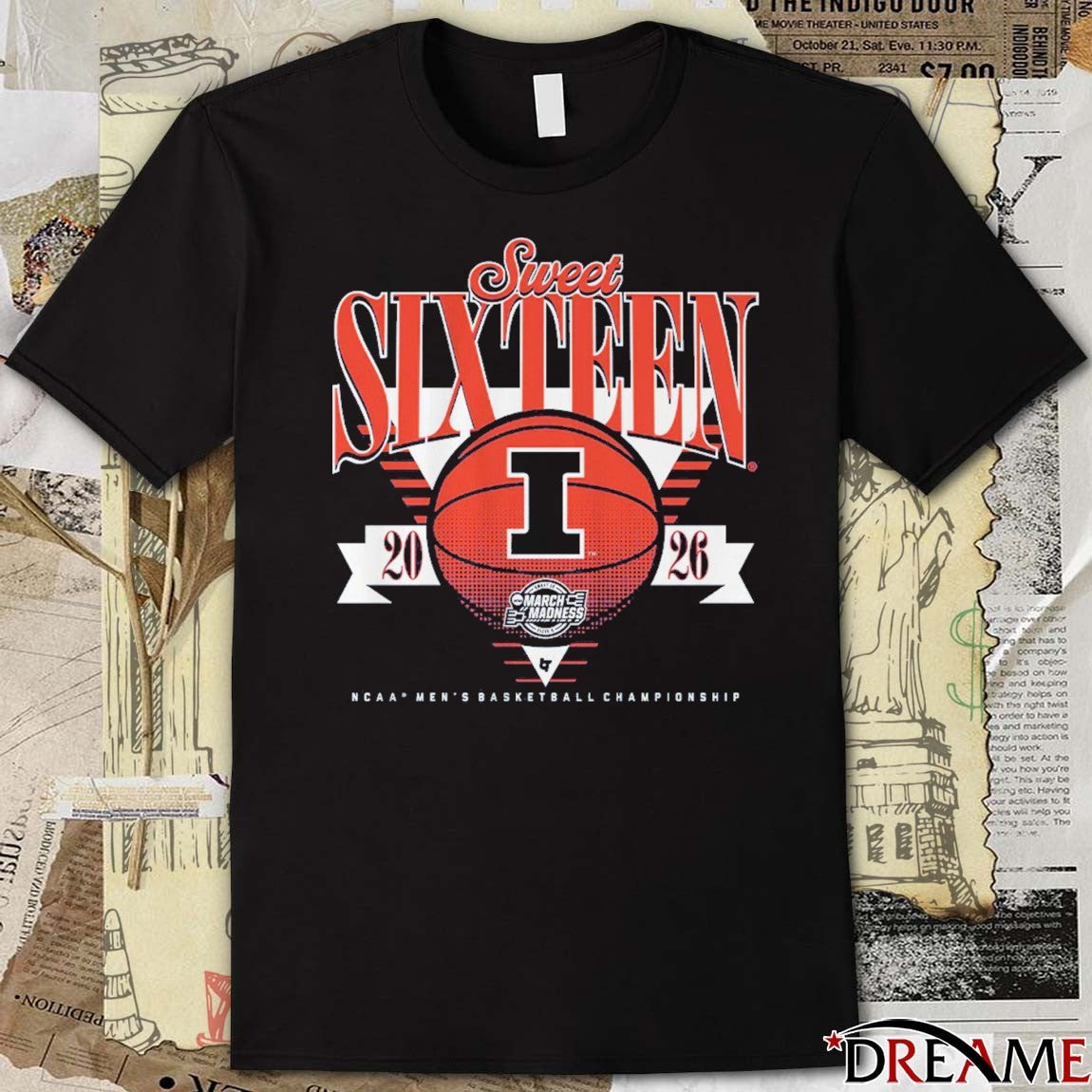 Illinois Fighting Illini Keaton Wagler 2026 NCAA Men’s Basketball March Madness Sweet Sixteen No 3 Seed t-shirt