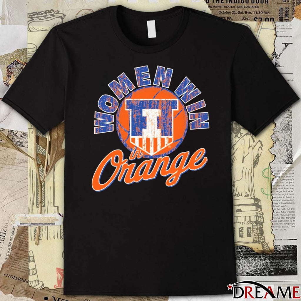 Illinois Fighting Illini Women Win in Orange Basketball t-shirt