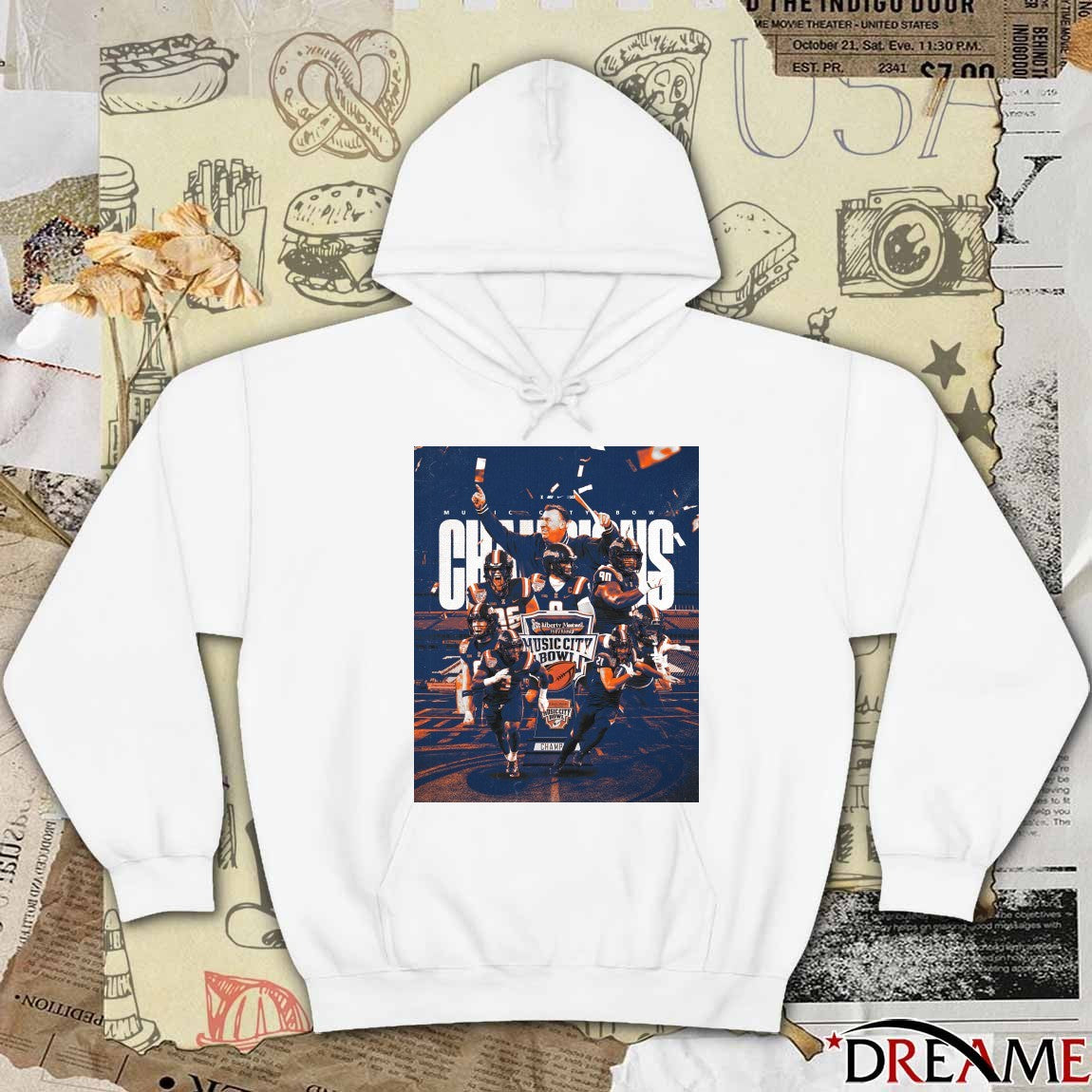 Illinois Fighting Illini football 2025 Liberty Mutual Music City Bowl Champions Poster t-shirt