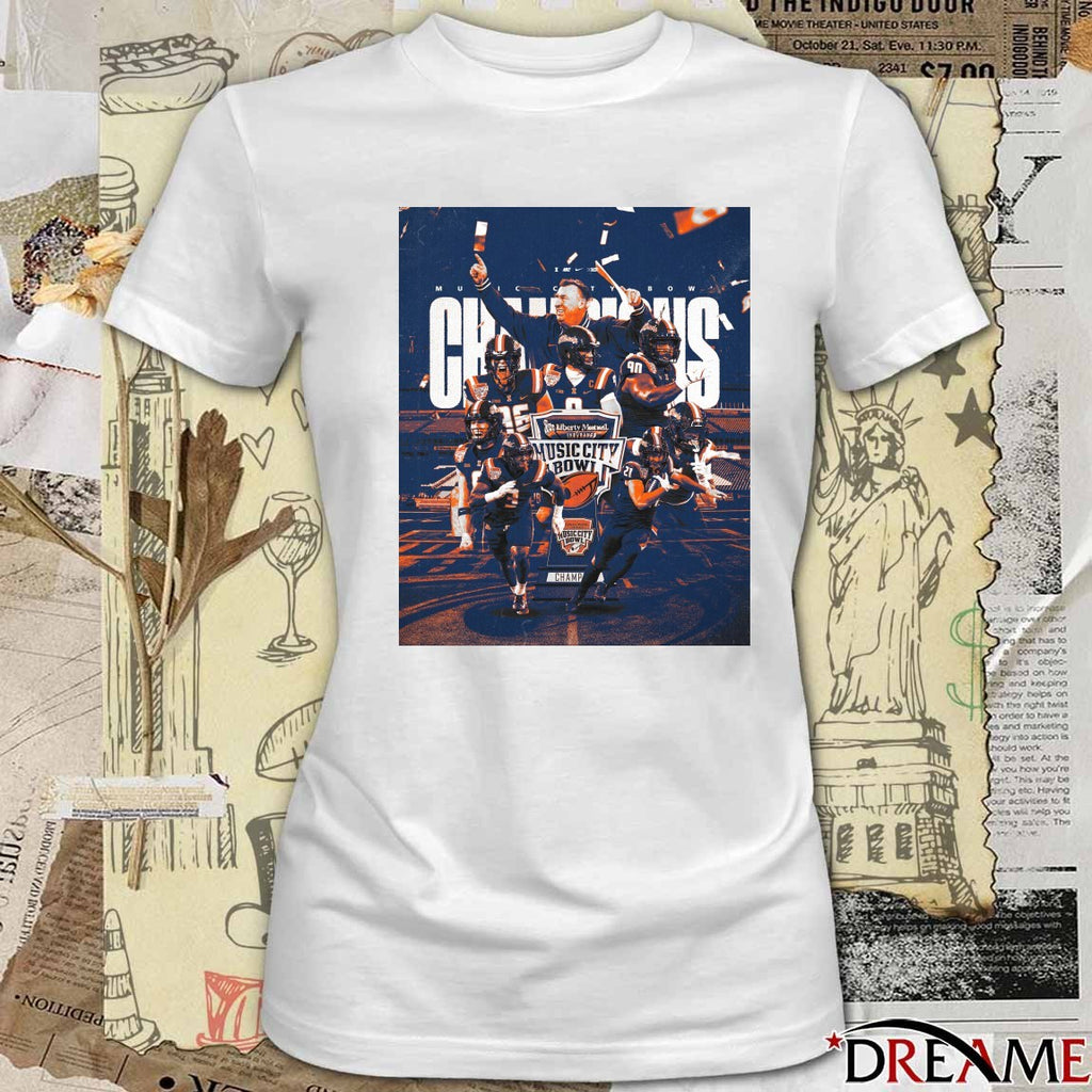 Illinois Fighting Illini football 2025 Liberty Mutual Music City Bowl Champions Poster t-shirt