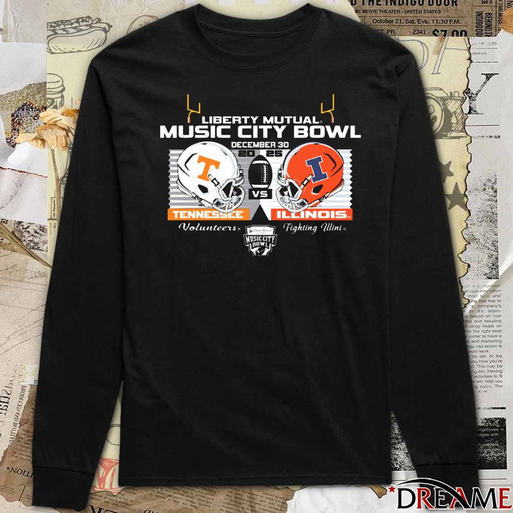 Illinois Vs Tennessee Football 2025 Liberty Mutual Music City Bowl Head-to-Head Dec 30 Helmet t-shirt