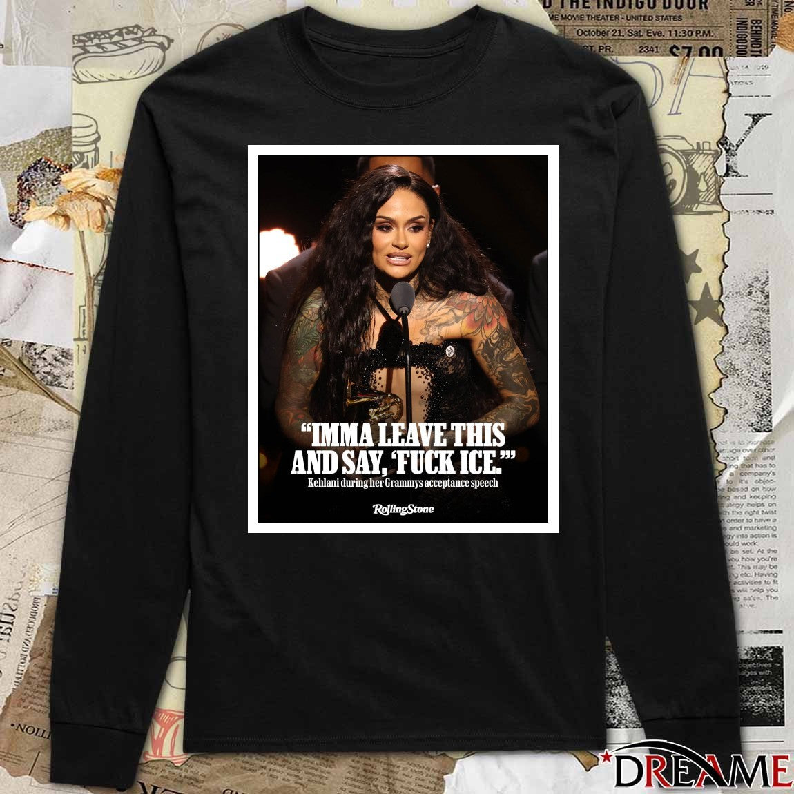 Imma Leave This And Say, Fuck Ice Kehlani During Her Grammys Acceptance Speech Poster t-shirt