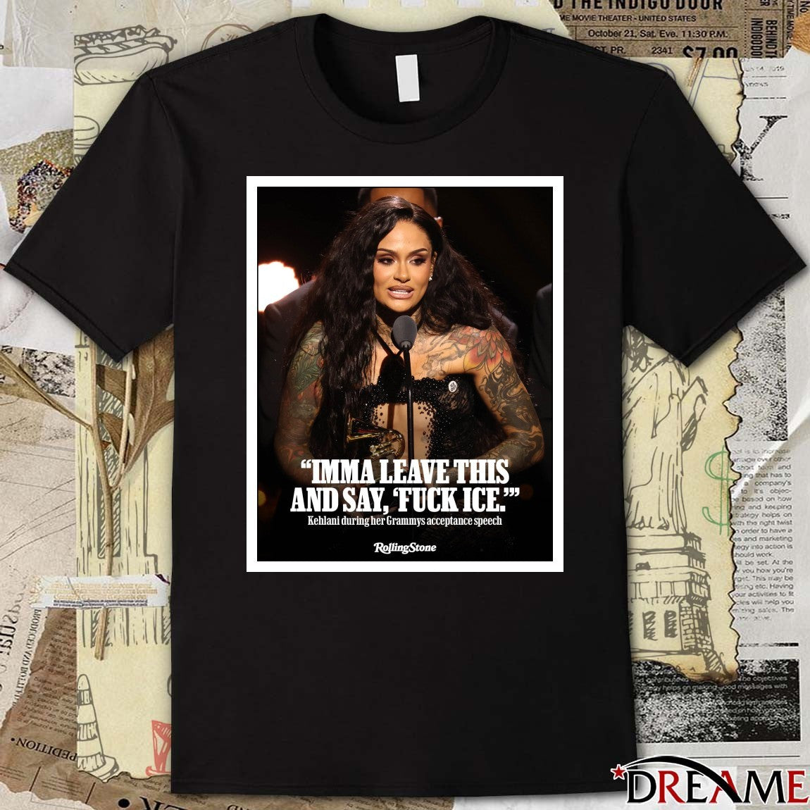 Imma Leave This And Say, Fuck Ice Kehlani During Her Grammys Acceptance Speech Poster t-shirt