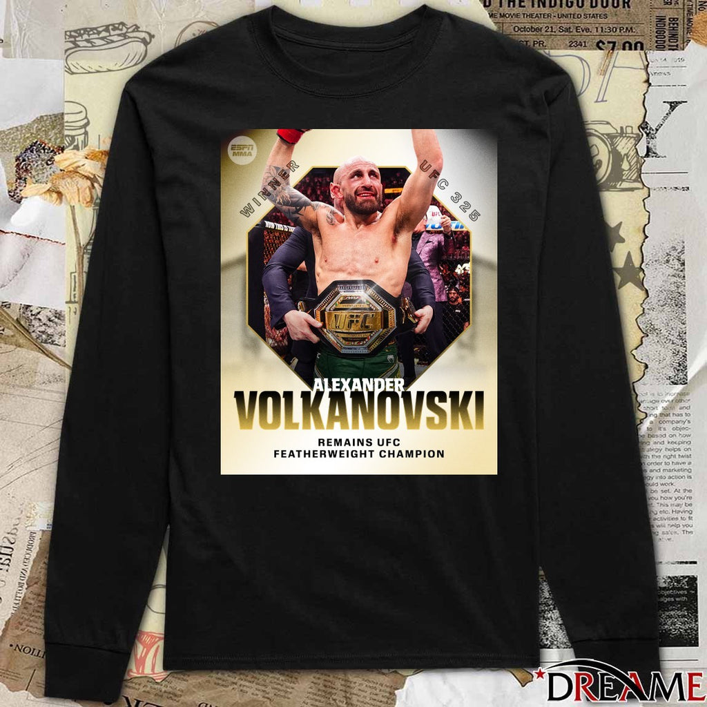 In Alexander Volkanovski Defeats Diego Lopes Retain UFC Featherweight Champion Poster t-shirt