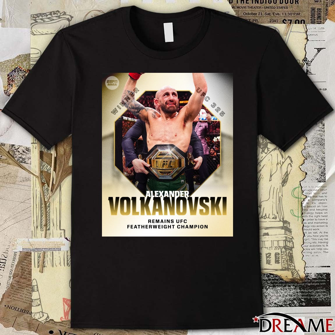 In Alexander Volkanovski Defeats Diego Lopes Retain UFC Featherweight Champion Poster t-shirt