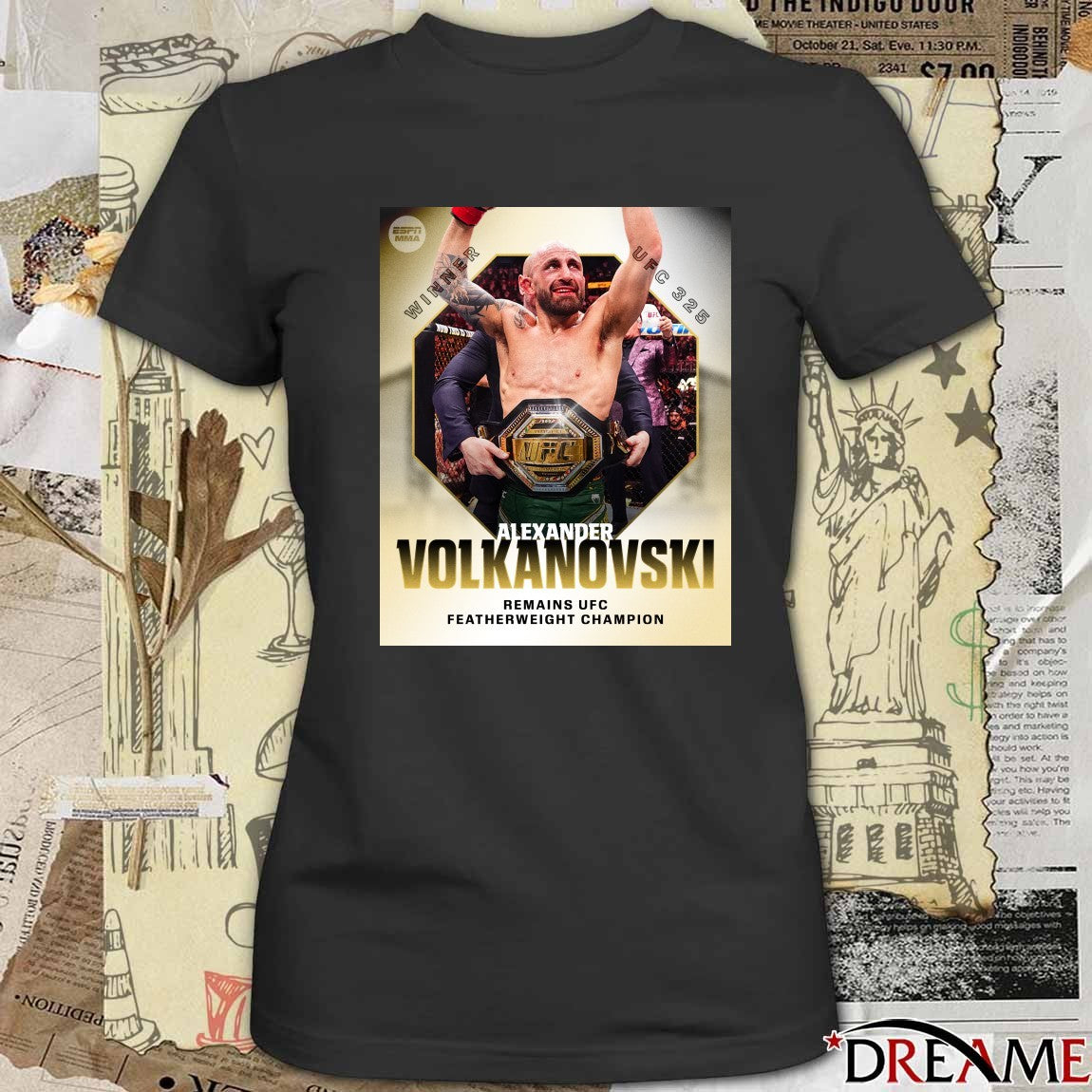 In Alexander Volkanovski Defeats Diego Lopes Retain UFC Featherweight Champion Poster t-shirt