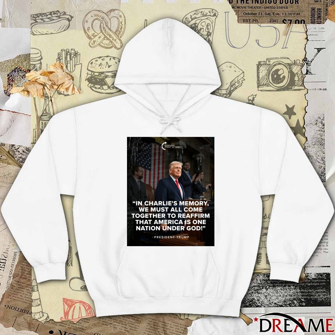 In Charlie’s Memory We Must All Come Together To Reaffirm That America Is One Nation Under God President Trump Poster t-shirt