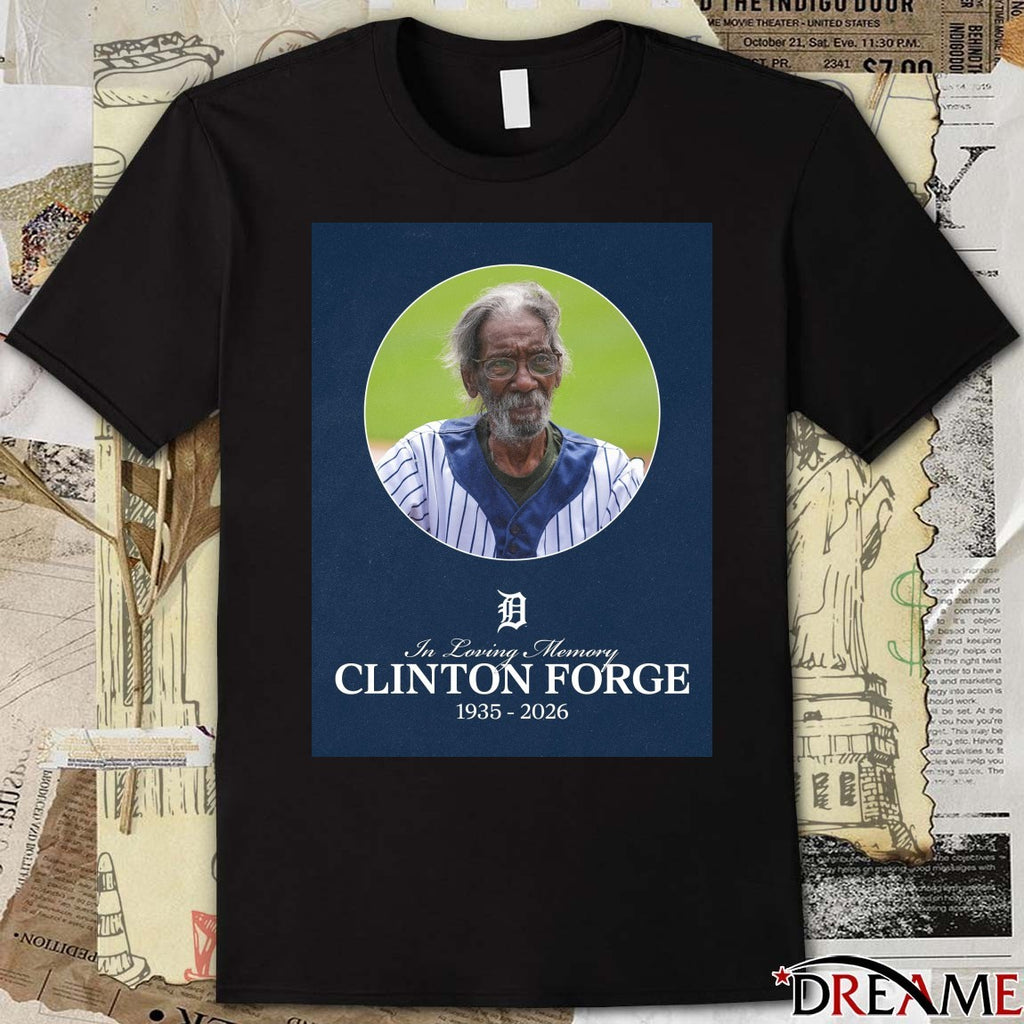 In Loving Memory Clinton Force 1935 – 2026 Detroit Tigers Poster t-shirt