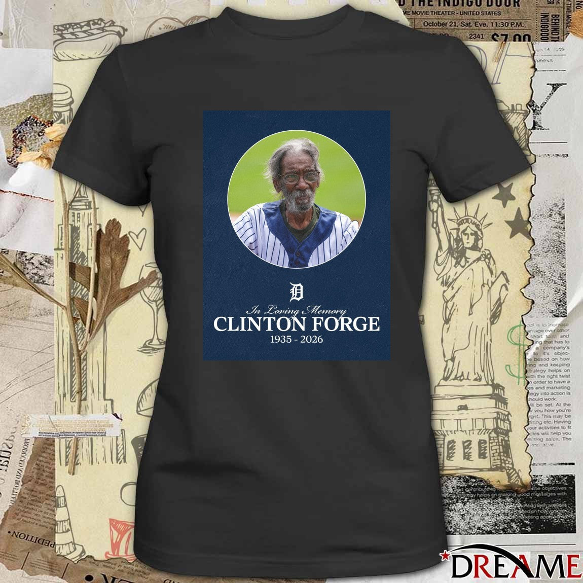In Loving Memory Clinton Force 1935 – 2026 Detroit Tigers Poster t-shirt