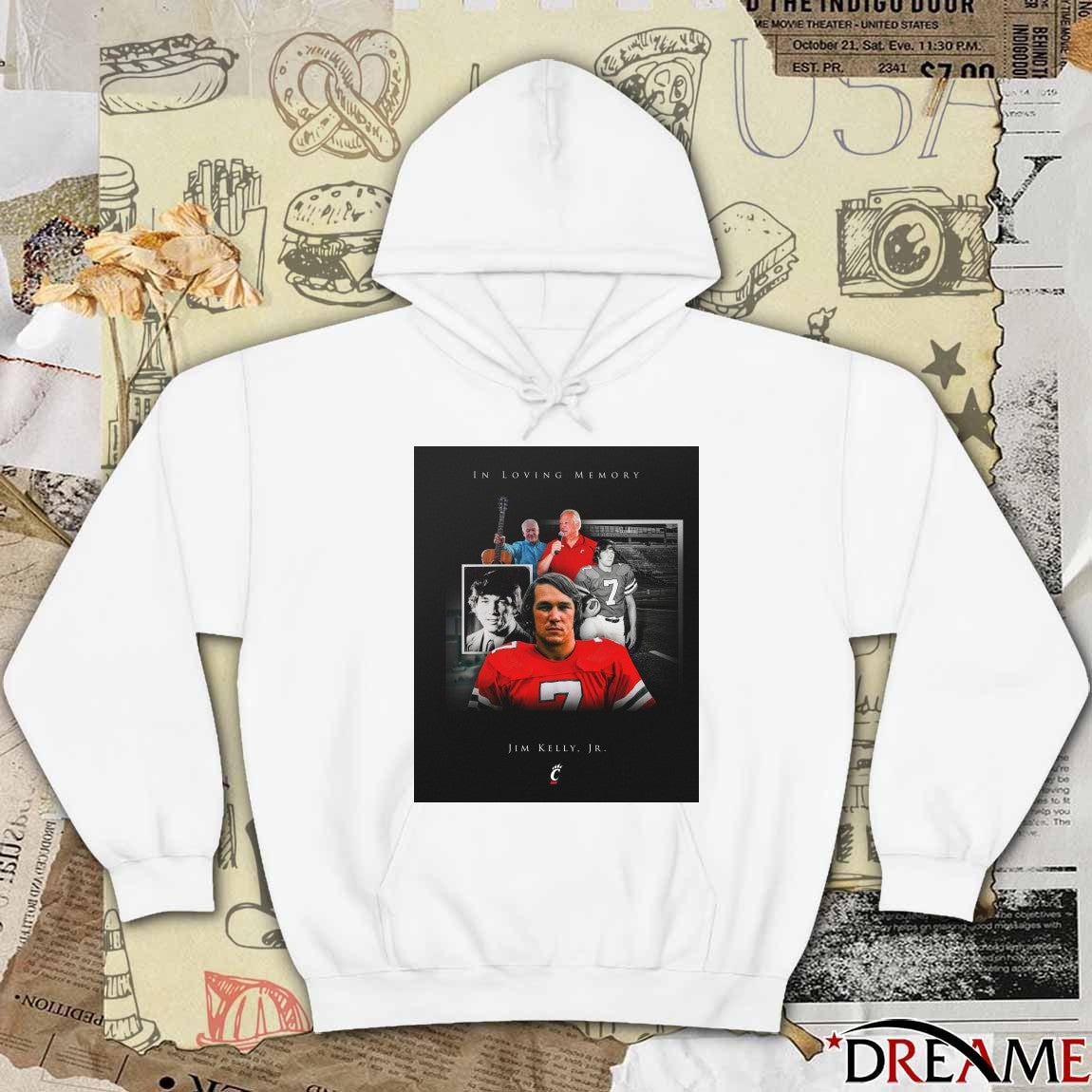 In Loving Memory Jim Kelly Jr. Cincinnati Bearcats Poster t-shirt