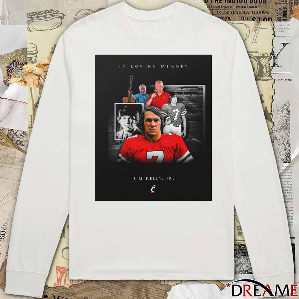 In Loving Memory Jim Kelly Jr. Cincinnati Bearcats Poster t-shirt