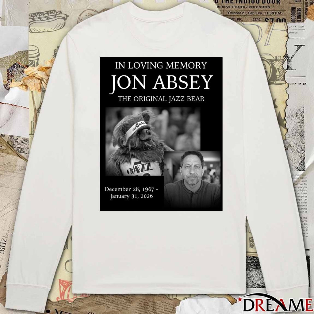 In Loving Memory Jon Absey The Original Jazz Bear December 28 1967 – January 31 2026 Poster t-shirt