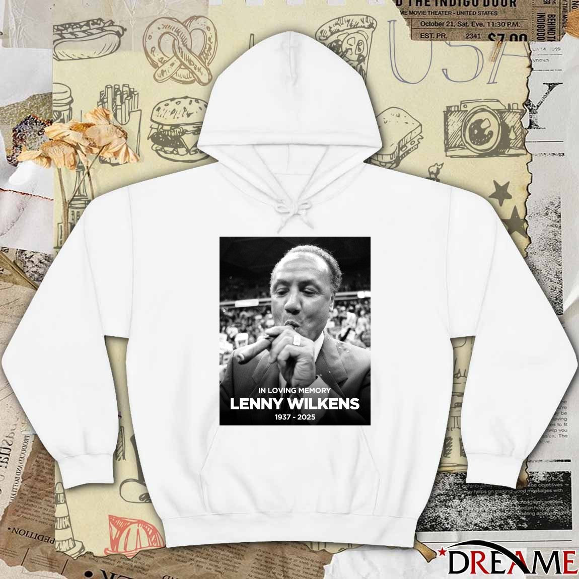In Loving Memory Lenny Wilkens 1937 – 2025 Atlanta Hawks Poster t-shirt